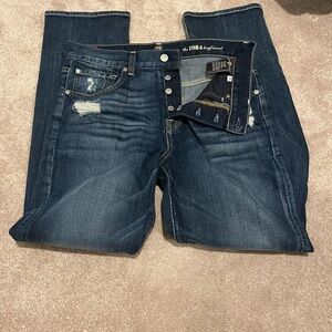 7 For All Mankind Women's Dark Blue Boyfriend Jeans